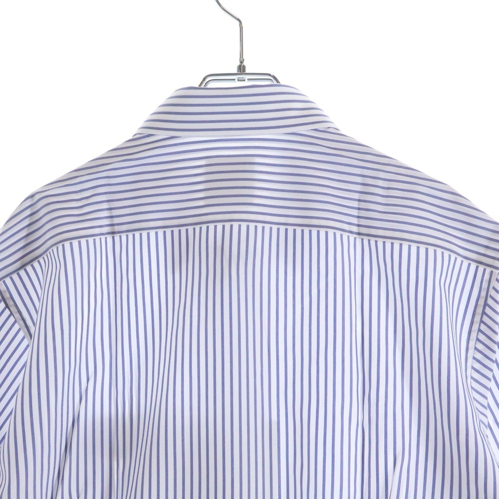 MACKINTOSH PHILOSOPHY(マッキントッシュフィロソフィー) TROTTER SHORT SLEEVE SHIRT H1M51-217-24 トロッター ストライプ 半袖ボタンシャツ ホワイト/ブルー