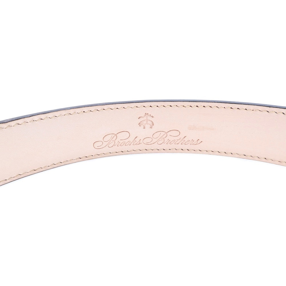 BROOKS BROTHERS(ブルックス ブラザーズ) BBJ EX BELT SLV BUCKLE SAFFIANO S22430100195068 ペブルレザー シルバーバックル ドレスベルト ブラック