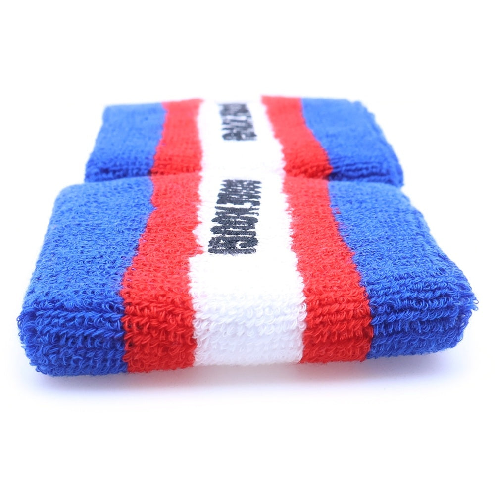 GOODENOUGH(グッドイナフ) Tricolore Cotton Pile Wrist Band トリコロール ロゴリストバンド 両手用