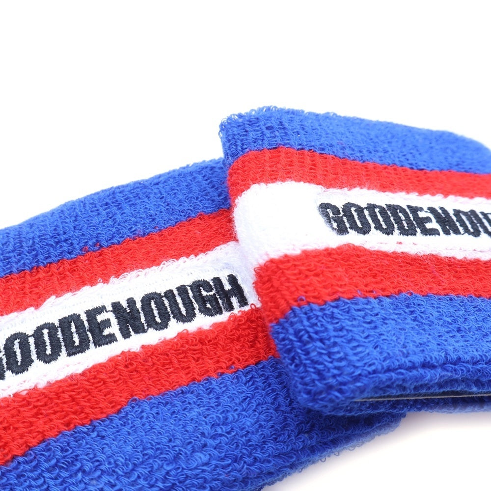 GOODENOUGH(グッドイナフ) Tricolore Cotton Pile Wrist Band トリコロール ロゴリストバンド 両手用