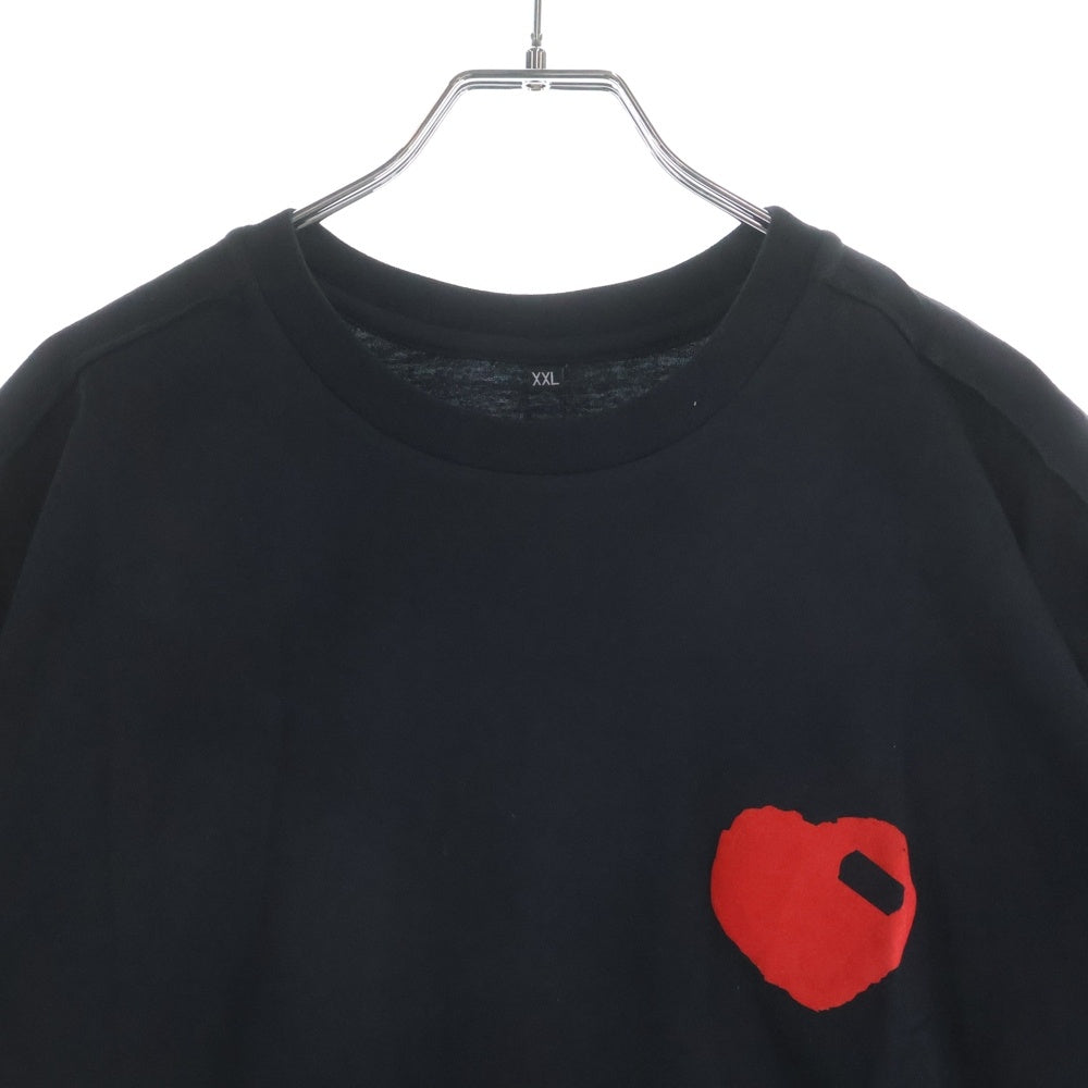 NO BRAND(ノーブランド) AKA SIX SIMON BARKER THE WORLDS GREATEST LOVER TEE アカシックス ハートプリント 半袖Tシャツ ブラック