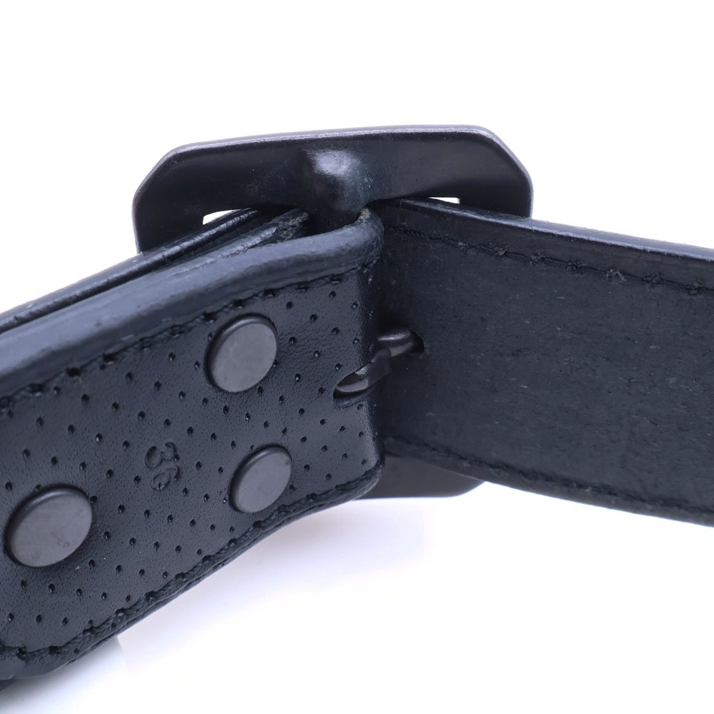 GOODENOUGH(グッドイナフ) パンチング レザーベルト ブラック