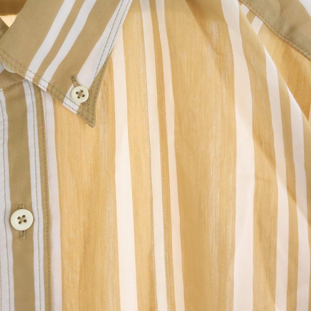 nonnative(ノンネイティブ) DWELLER B.D SHIRT RELAXED FIT C/T/P TUSSAH STRIPE NN-S3509 ストライプ長袖シャツ オレンジ/ホワイト