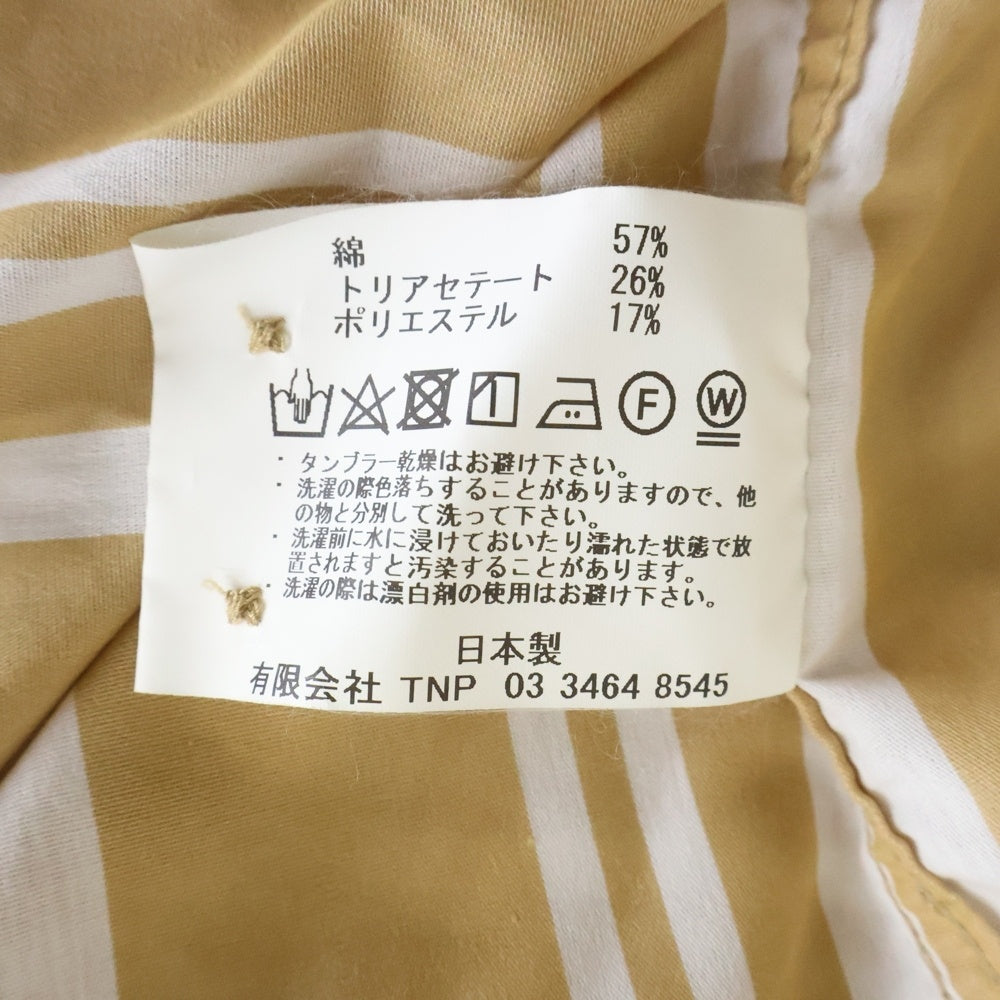 nonnative(ノンネイティブ) DWELLER B.D SHIRT RELAXED FIT C/T/P TUSSAH STRIPE NN-S3509 ストライプ長袖シャツ オレンジ/ホワイト