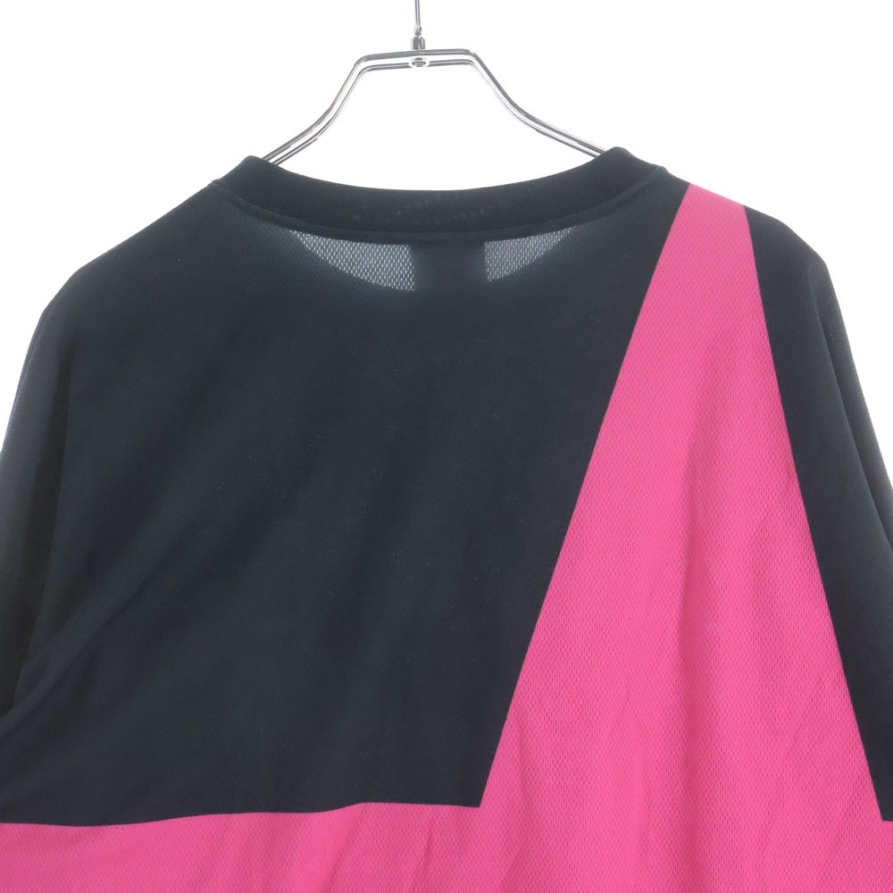 F.C.R.B./F.C.Real Bristol/FCRB(エフシーアールビー/エフシーレアルブリストル) 19AW BIG STAR L/S TOUR TEE FCRB-192037 ビッグロゴ メッシュ長袖カットソー ブラック/ピンク