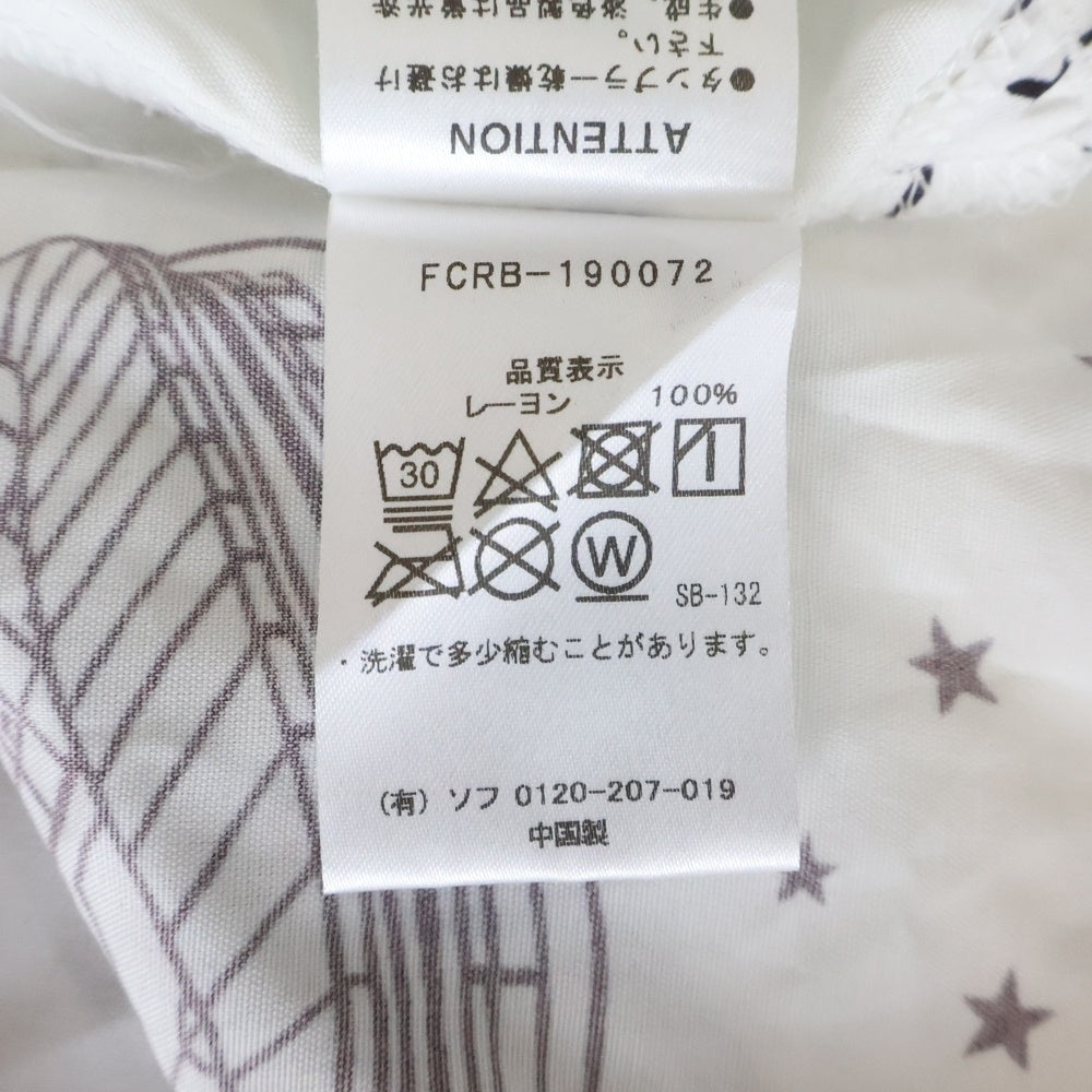 F.C.R.B./F.C.Real Bristol/FCRB(エフシーアールビー/エフシーレアルブリストル) Hawaiian shirt FCRB-190072 総柄開襟シャツ 半袖 ホワイト