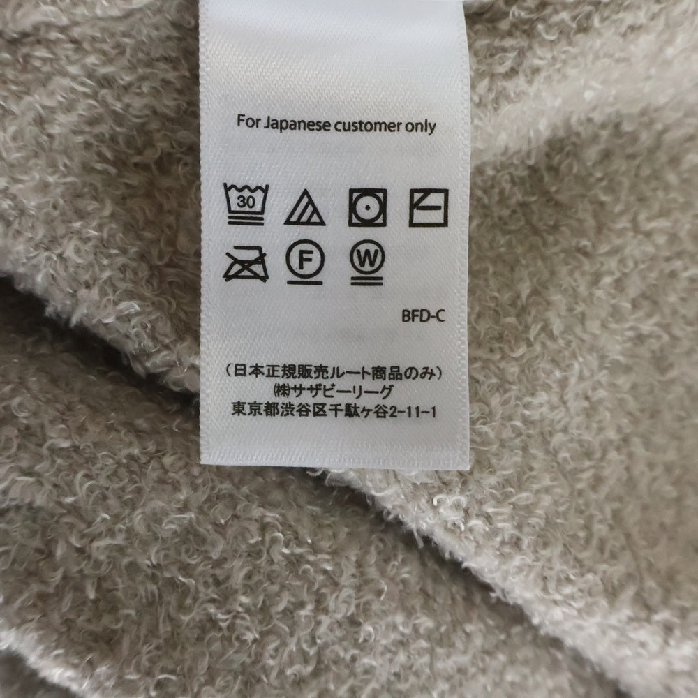 BAREFOOT DREAMS(ベアフットドリームス) RONHERMAN RH Logo Crew Neck Pullover SZMCL21431 ロゴクルーネック プルオーバー 長袖ニットセーター ベージュ