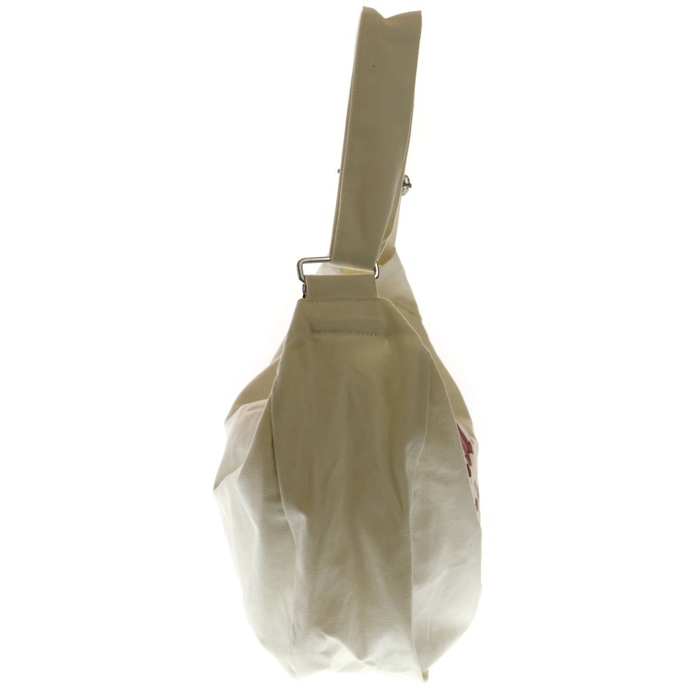 UNIFORM EXPERIMENT(ユニフォームエクスペリメント) GOTHIC LOGO P.B. BAG UE-232036 ゴシックロゴ キャンバスショルダーバッグ ホワイト