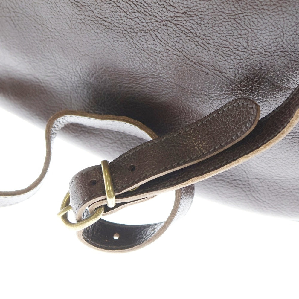 IL BISONTE(イル ビゾンテ) レザーショルダーバッグ ダークブラウン レディース