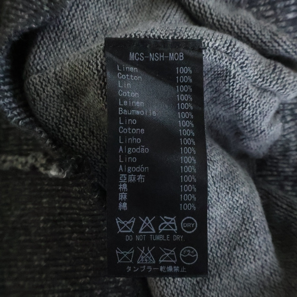 NEXUS7(ネクサスセブン) インサイドアウト バンダナ柄パッチ付き クルーネック長袖カットソー ダークグレー