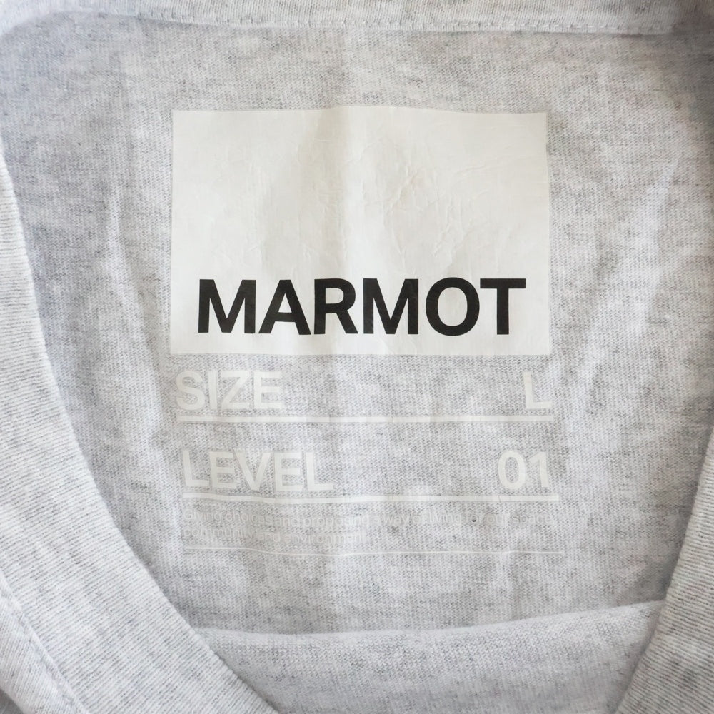Marmot(マーモット) PIKOPIKO LONG SLEEVE TEE 24FW-L1-03-PK プリント長袖Tシャツ グレー