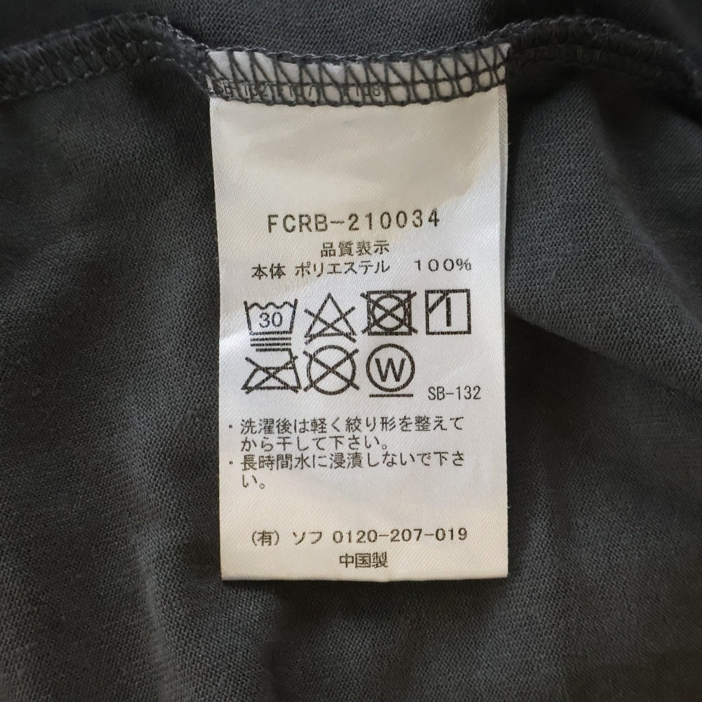 F.C.R.B./F.C.Real Bristol/FCRB(エフシーアールビー/エフシーレアルブリストル) 21SS FCRB POLARTEC POWER DRY TEE FCRB-210034 ポーラーテック ラバーロゴ 半袖Tシャツ グレー