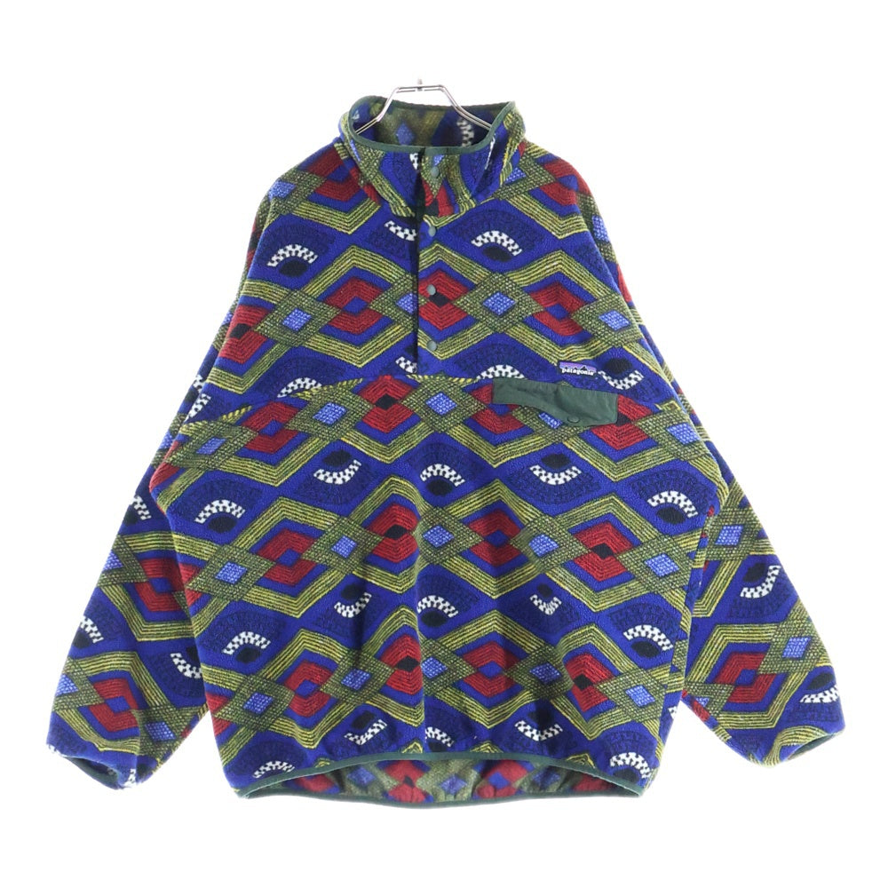 PATAGONIA(パタゴニア) 14AW SLOWFOOT AZTEC SYNCHILLA FLEECE SNAP T スローフットアズテック シンチラ フリース スナップT ブルー/レッド/イエロー 25450FA14