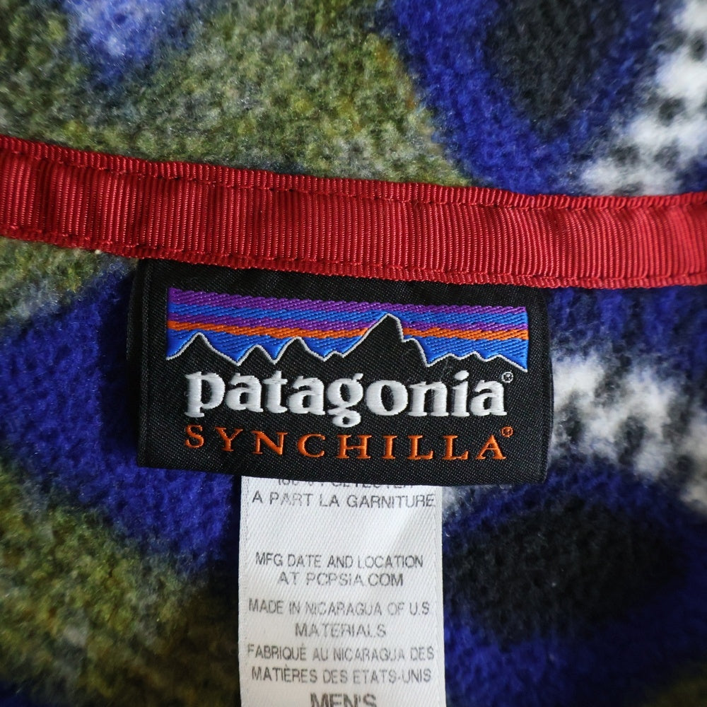 PATAGONIA(パタゴニア) 14AW SLOWFOOT AZTEC SYNCHILLA FLEECE SNAP T スローフットアズテック シンチラ フリース スナップT ブルー/レッド/イエロー 25450FA14