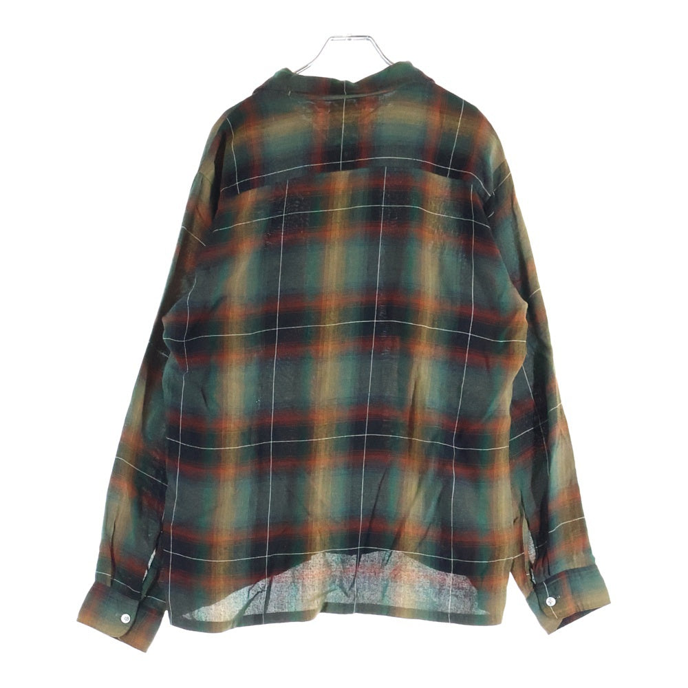 PENNEYS TOWNCRAFT(ぺニーズタウンクラフト) 60S PLUS RAYON OMBRE CHECK L/S SHIRT オンブレ チェック 長袖 レーヨン シャツ オレンジ/ブラック/グリーン