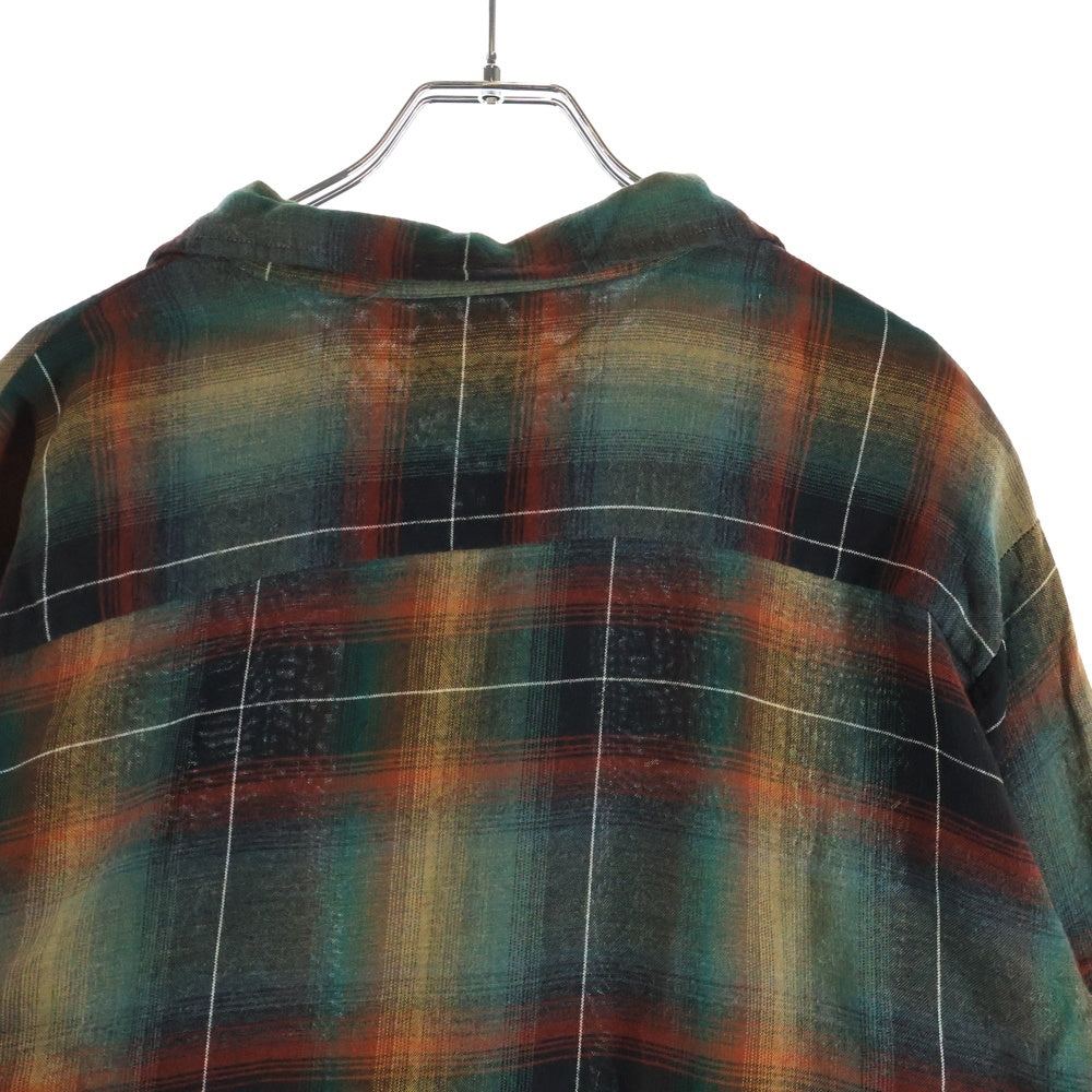 PENNEYS TOWNCRAFT(ぺニーズタウンクラフト) 60S PLUS RAYON OMBRE CHECK L/S SHIRT オンブレ チェック 長袖 レーヨン シャツ オレンジ/ブラック/グリーン