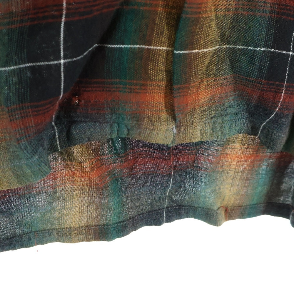 PENNEYS TOWNCRAFT(ぺニーズタウンクラフト) 60S PLUS RAYON OMBRE CHECK L/S SHIRT オンブレ チェック 長袖 レーヨン シャツ オレンジ/ブラック/グリーン