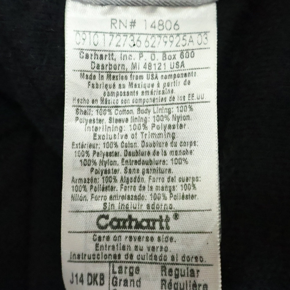 CARHARTT(カーハート) 10S SANTA FE JACKET 10年製 サンタフェ ダック ジャケット ブラウン/ブラック J14 DKB