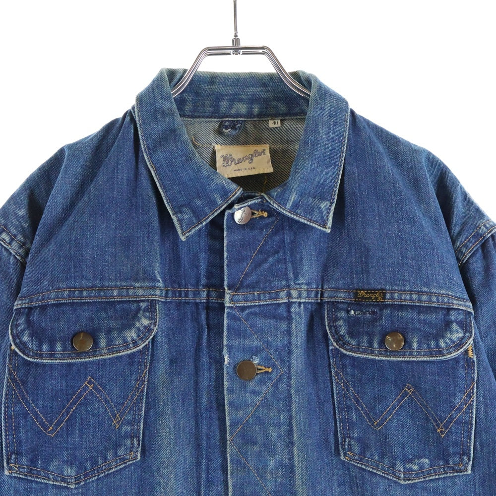 Wrangler(ラングラー) 60-70S 124MJ DENIM TRUCKER JACKET 白タグ デニムジャケット インディゴ