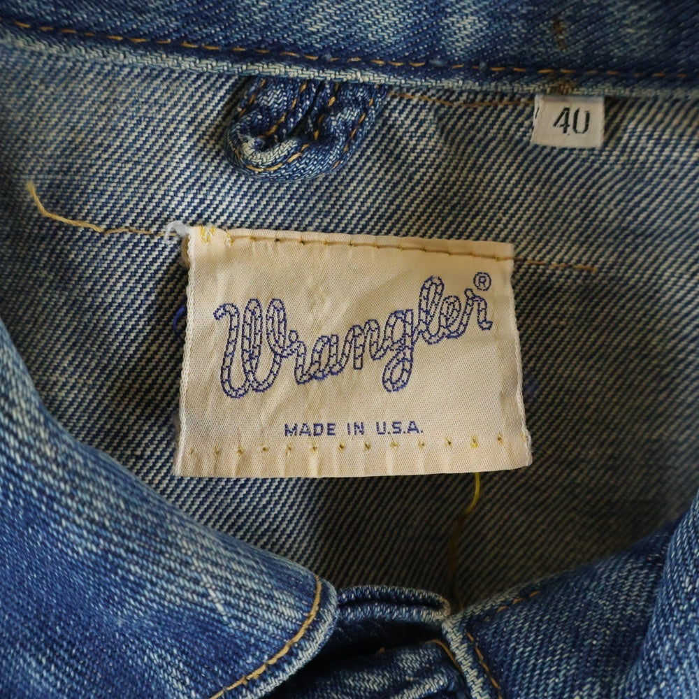 Wrangler(ラングラー) 60-70S 124MJ DENIM TRUCKER JACKET 白タグ デニムジャケット インディゴ