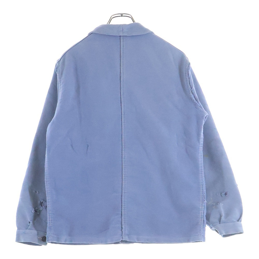 VINTAGE(ヴィンテージ) FRANCE MOLESKIN WORK JACKET フランス軍 ミリタリー モールスキン ワークジャケット ブルー
