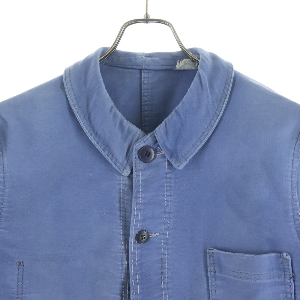VINTAGE(ヴィンテージ) FRANCE MOLESKIN WORK JACKET フランス軍 ミリタリー モールスキン ワークジャケット ブルー