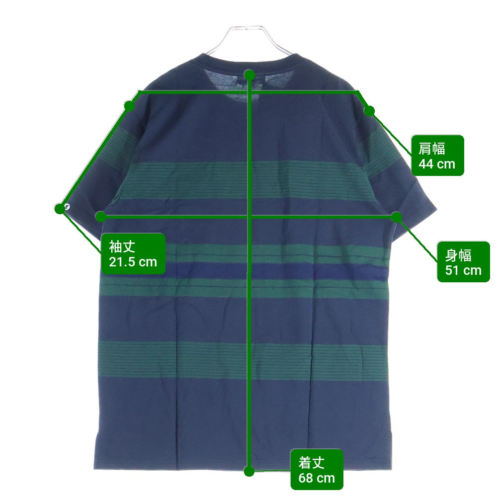 GOODENOUGH(グッドイナフ) ADAM BORDER S/S T SHIRT BLACK WATCH ボーダー 半袖Tシャツ カットソー ネイビー/グリーン GE-136003
