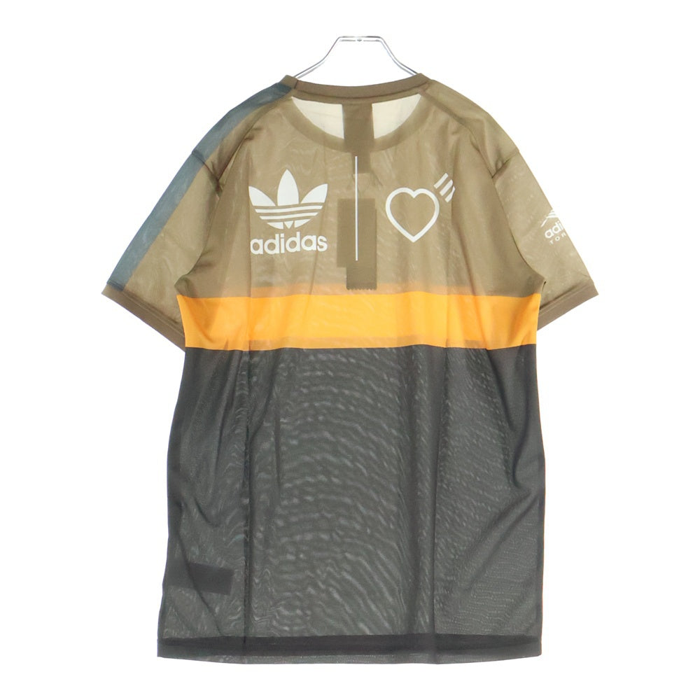adidas(アディダス) ORIGINALS × HUMAN MADE (ヒューマンメイド) GRAPHIC TEE グラフィック 半袖Tシャツ カットソー ベージュ/オレンジ/ブラウン 5517-343-0609