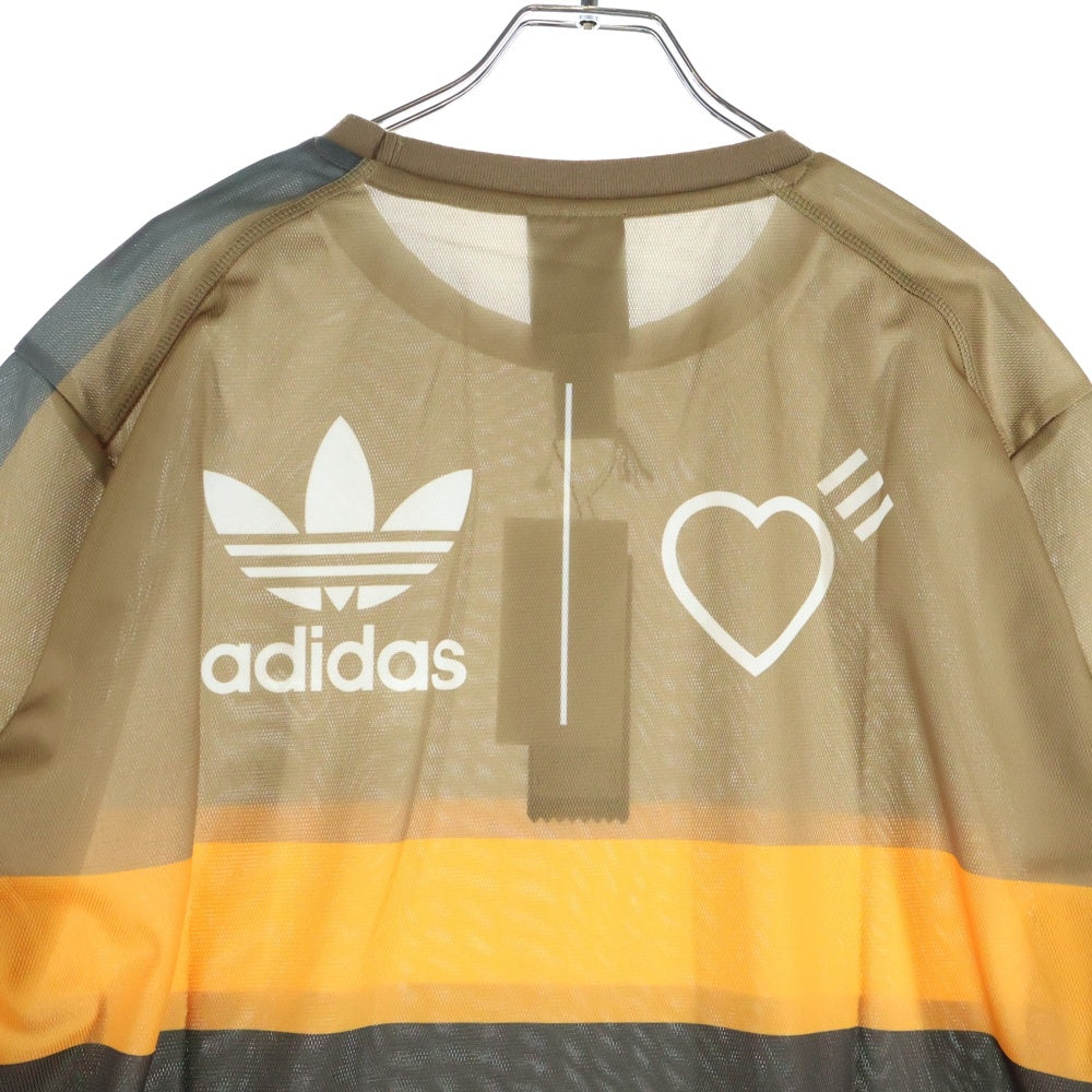 adidas(アディダス) ORIGINALS × HUMAN MADE (ヒューマンメイド) GRAPHIC TEE グラフィック 半袖Tシャツ カットソー ベージュ/オレンジ/ブラウン 5517-343-0609