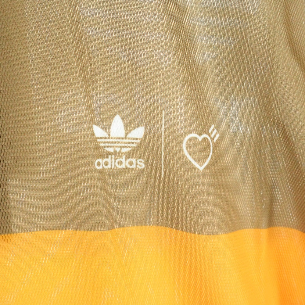 adidas(アディダス) ORIGINALS × HUMAN MADE (ヒューマンメイド) GRAPHIC TEE グラフィック 半袖Tシャツ カットソー ベージュ/オレンジ/ブラウン 5517-343-0609