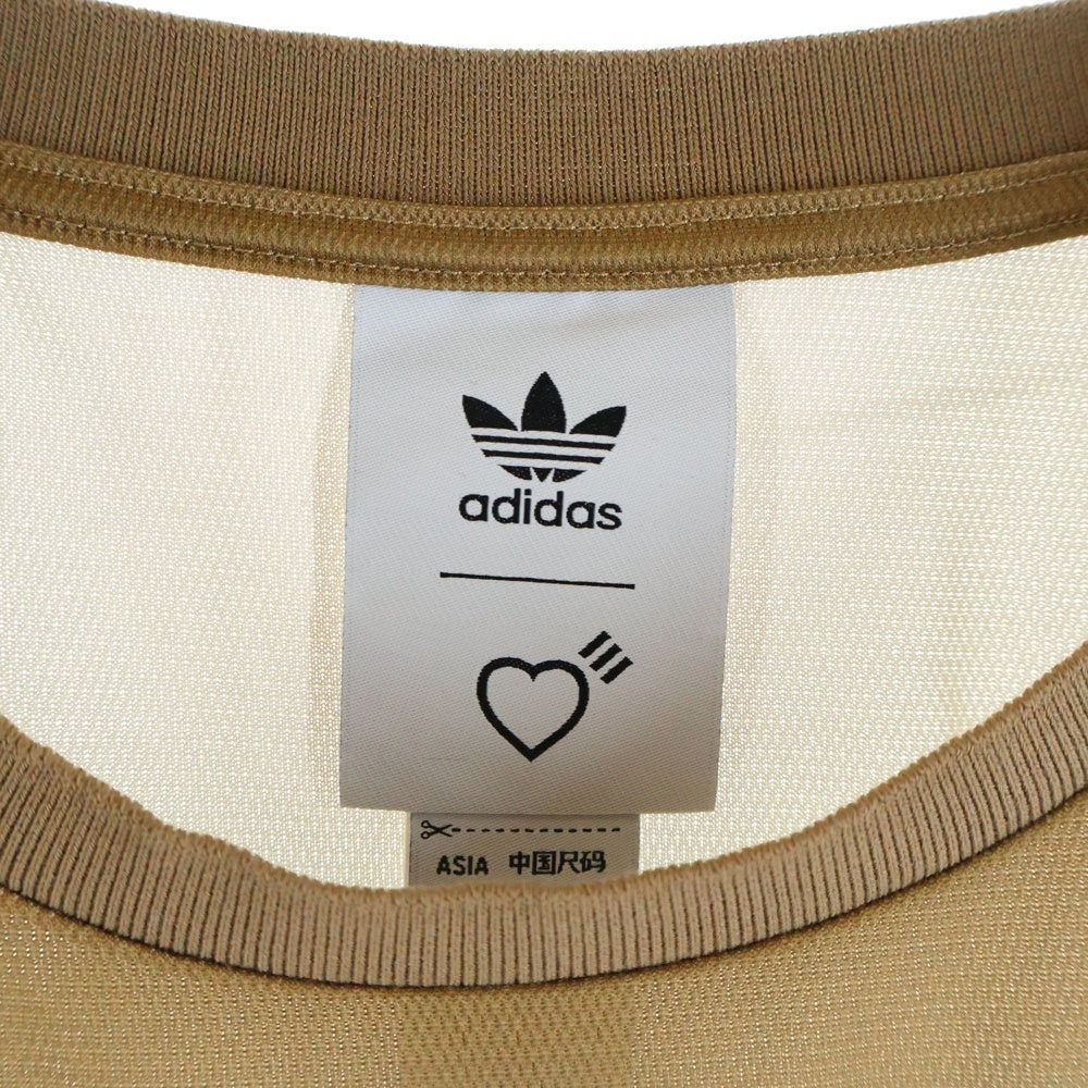 adidas(アディダス) ORIGINALS × HUMAN MADE (ヒューマンメイド) GRAPHIC TEE グラフィック 半袖Tシャツ カットソー ベージュ/オレンジ/ブラウン 5517-343-0609