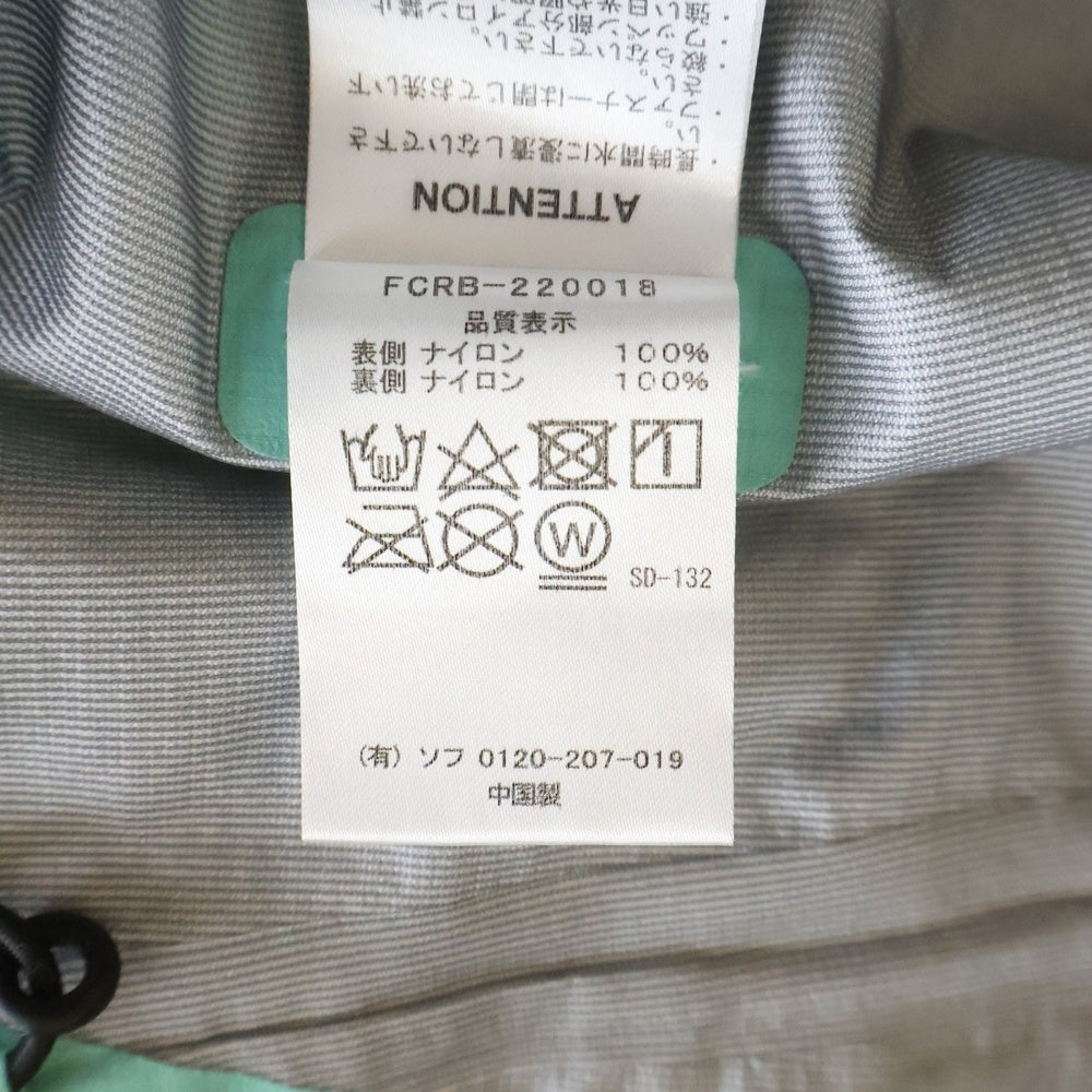 F.C.R.B./F.C.Real Bristol/FCRB(エフシーアールビー/エフシーレアルブリストル) 22SS × SOPHNET(ソフネット) 3LAYER RAIN JACKET 3レイヤー レイン マウンテンジャケット グリーン FCRB-220018