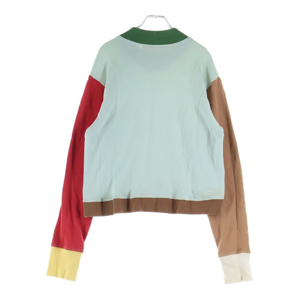 COME TEES(カムティーズ) 長袖モックネックマルチパネルカットソー マルチカラー