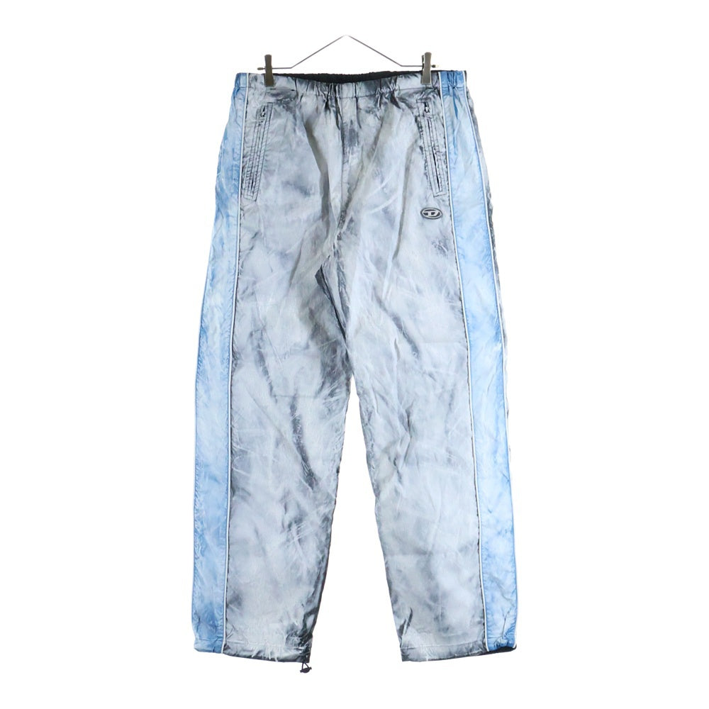 DIESEL(ディーゼル) 24AW P-TATE TRACK PANTS ダーティエフェクトナイロンパンツ グレー A14130