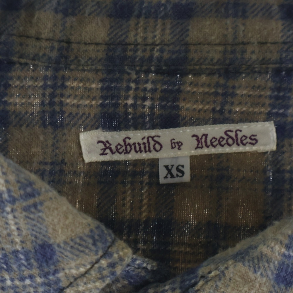 Rebuild by needles(リビルドバイニードルス) 独禁額長袖チェックシャツ マルチカラー