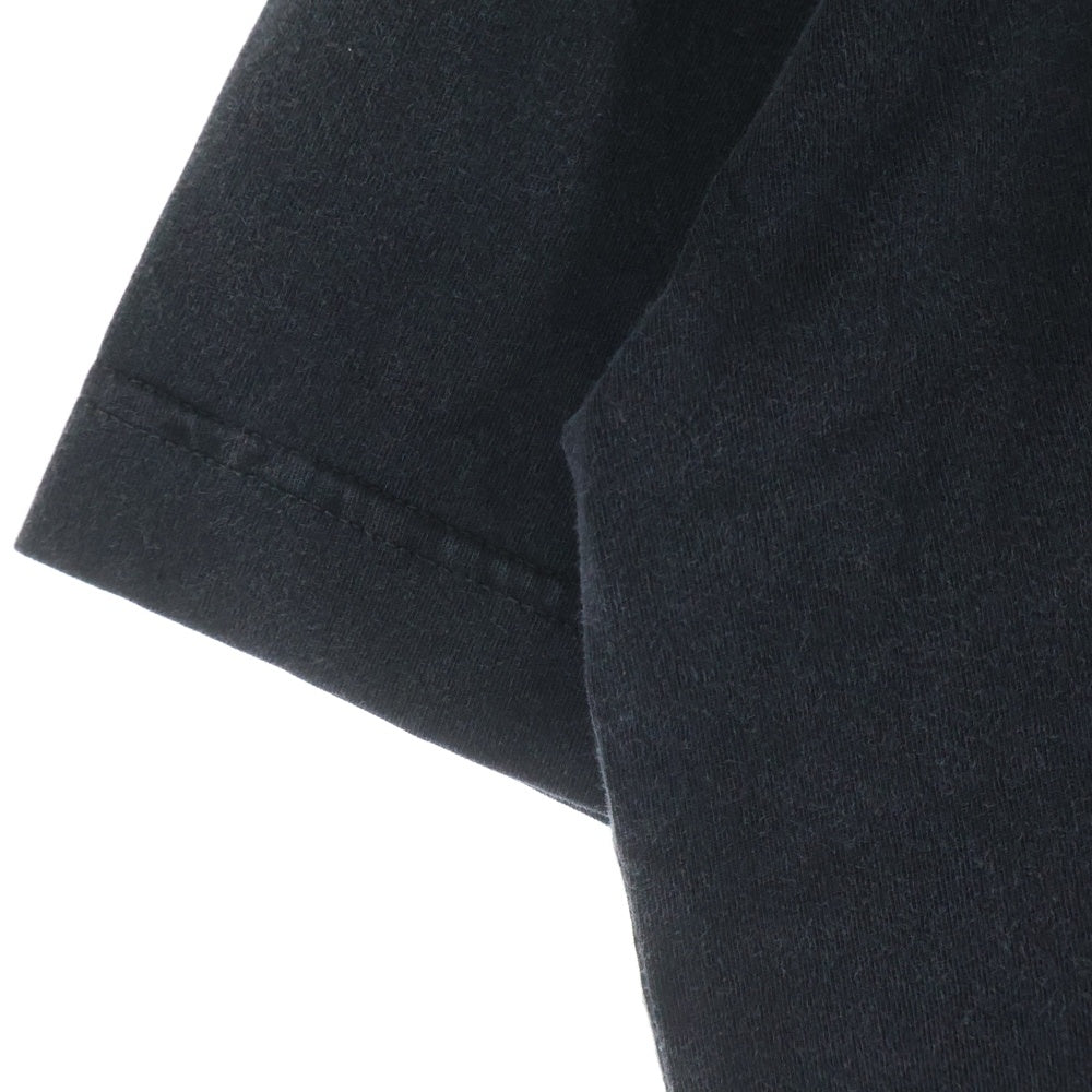 VETEMENTS(ヴェトモン) Black Printed T-Shirt Washed UE64TR800K ロゴプリント半袖Tシャツ ブラック ウォッシュ加工