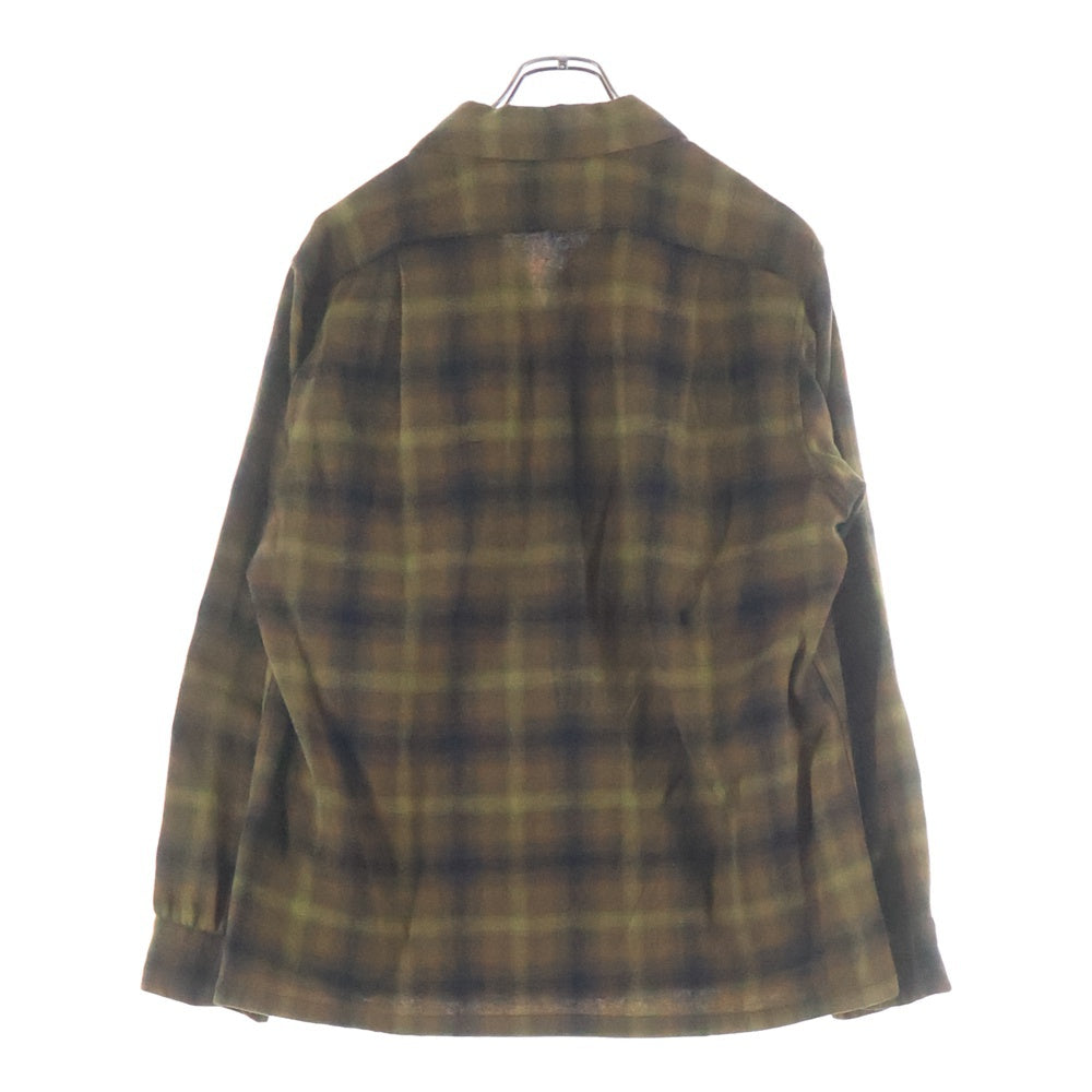 PENDLETON(ペンドルトン) 50-60s VINTAGE ヴィンテージ ボートシャツ バージン ウール チェック 長袖シャツ ブラウン