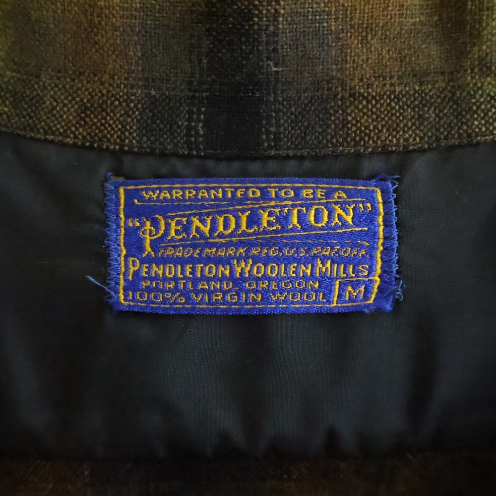 PENDLETON(ペンドルトン) 50-60s VINTAGE ヴィンテージ ボートシャツ バージン ウール チェック 長袖シャツ ブラウン