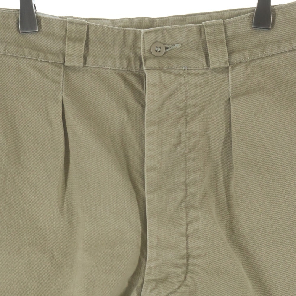 VINTAGE(ヴィンテージ) 50-60S FRENCH ARMY M52 SHORT MILITARY PANTS フランス軍 ミリタリー ショート パンツ チノ ショーツ ベージュ