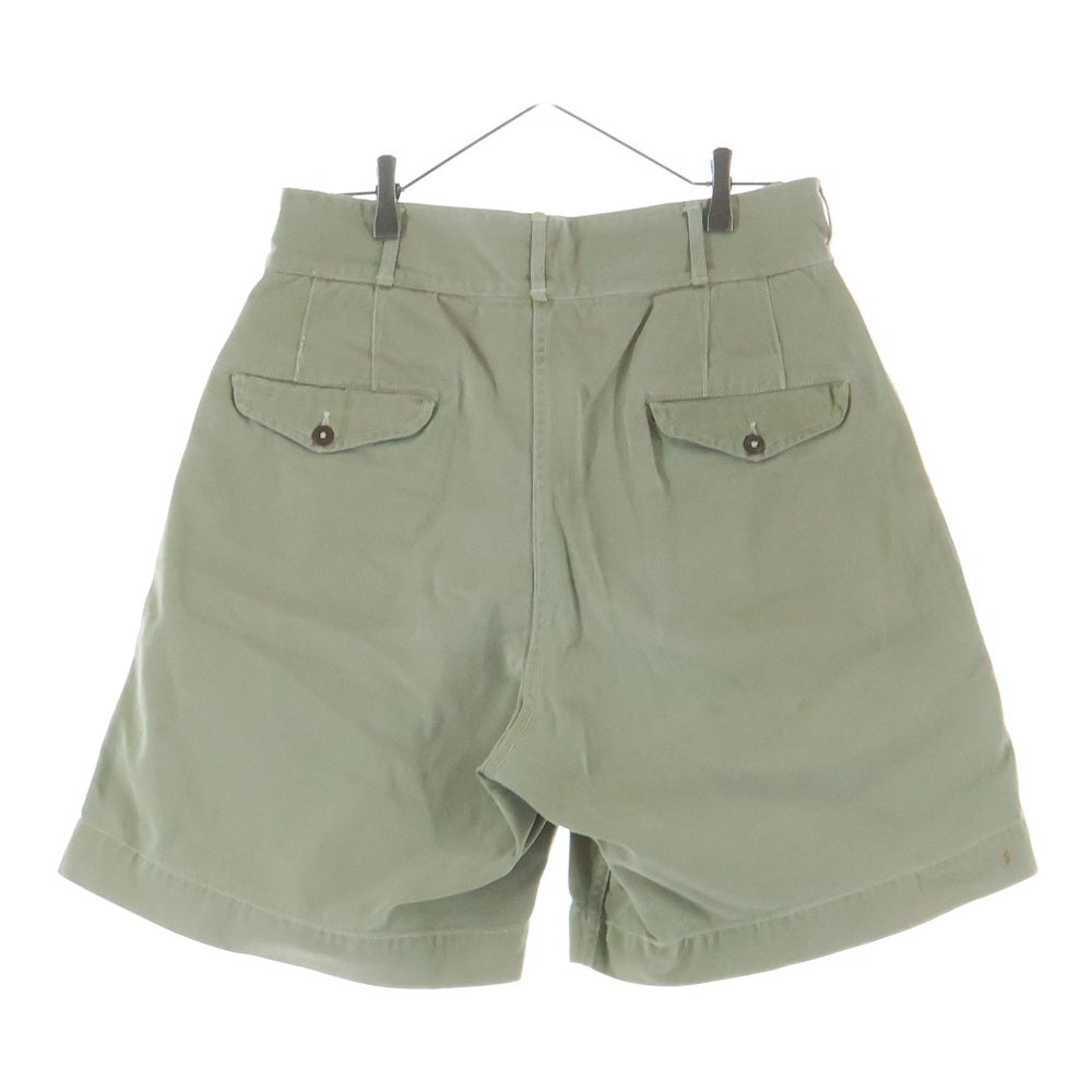VINTAGE(ヴィンテージ) 40S US ARMY 2 TUCK SHORT MILITARY PANTS アメリカ軍 ミリタリー 2タック ショート パンツ チノ ショーツ ベージュ