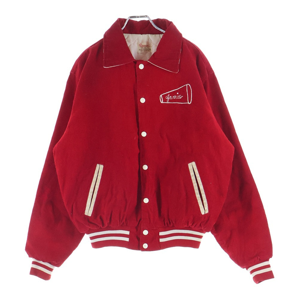 VINTAGE(ヴィンテージ) 70S RENNOC (レノック)CORDUROY VARSITY JACKET コーデュロイ バーシティ ジャケット レッド/ホワイト