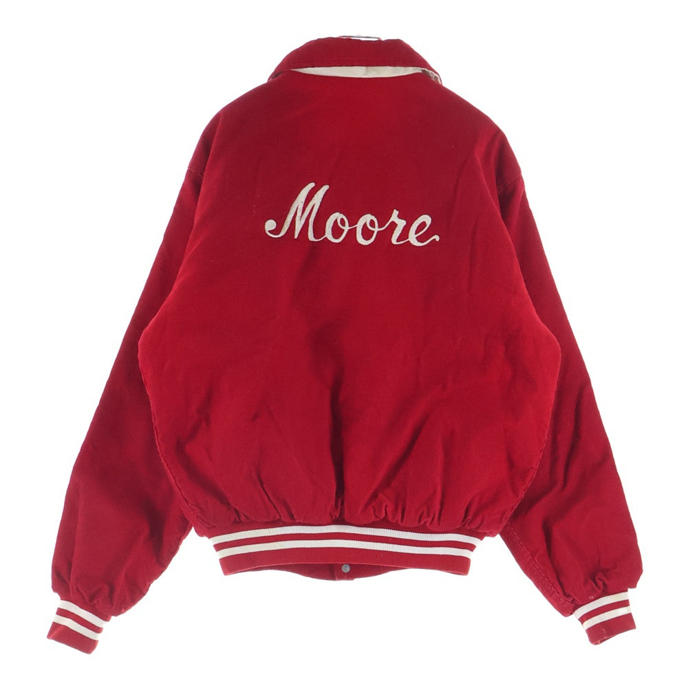 VINTAGE(ヴィンテージ) 70S RENNOC (レノック)CORDUROY VARSITY JACKET コーデュロイ バーシティ ジャケット レッド/ホワイト