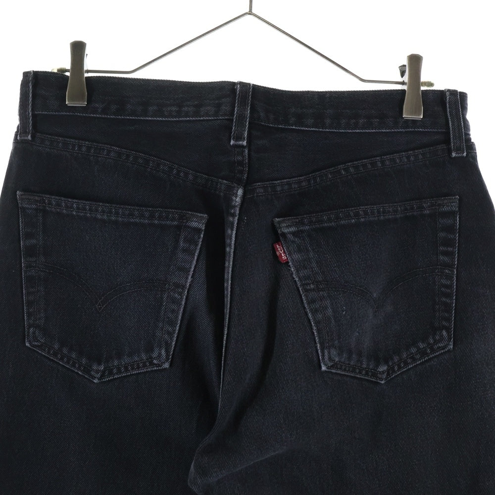 Levi's(リーバイス) 00S 501 後染め ボタン裏379 スモールe カットオフ デニムパンツ ブラック