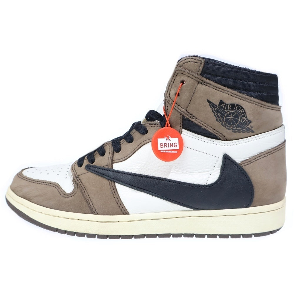 NIKE(ナイキ) ×TRAVIS SCOTT AIR JORDAN 1 RETRO HIGH OG TS SP CD4487-100 トラヴィススコット エアジョーダン1 ハイカットスニーカー ブラウン/ホワイト US11/JP29cm