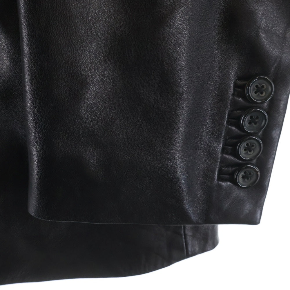 JIL SANDER(ジルサンダー) LEATHER 3B SINGLE TAILORED JACKET レザー テーラードジャケット ブラック