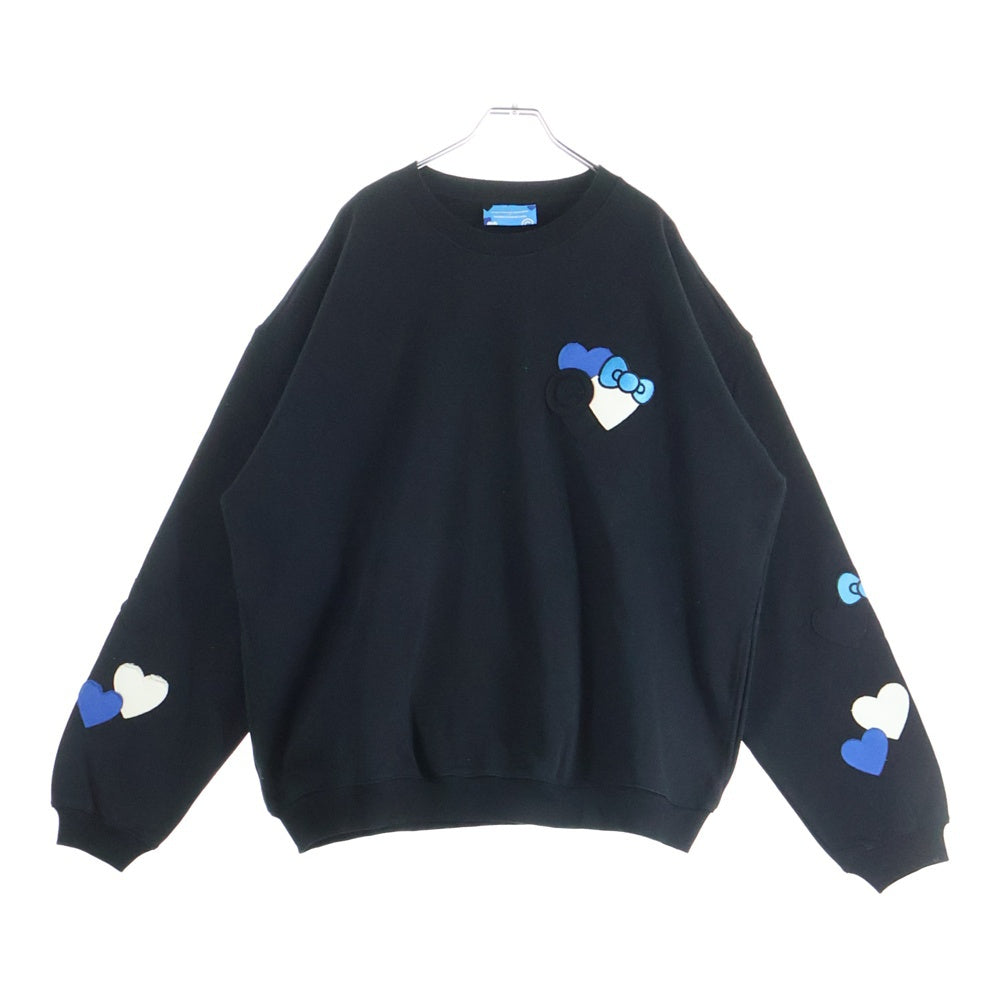 COIN PARKING DELIVERY(コインパーキングデリバリー) ×SANRIO CHARACTERS SWEAT SHIRT CPDSC-KT14 ×サンリオキャラクターズ クルーネック長袖スウェットトレーナー ブラック