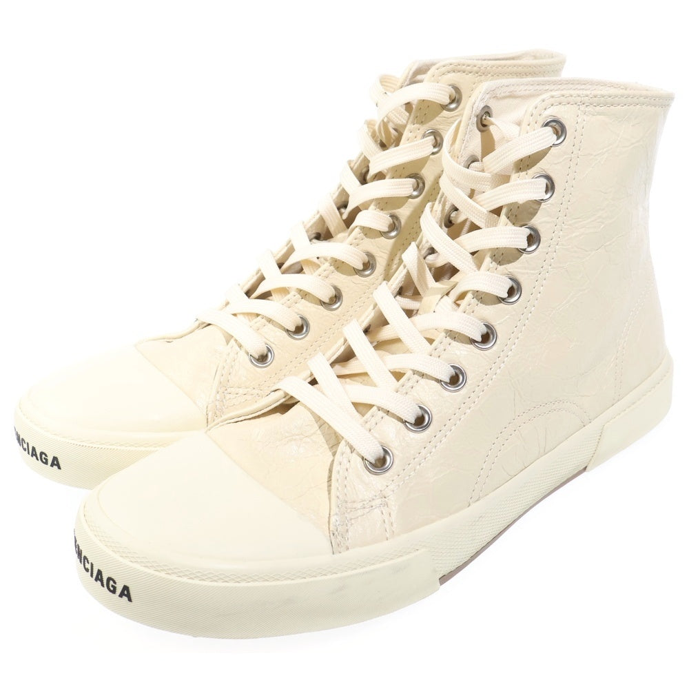 BALENCIAGA(バレンシアガ) PARIS HI TOP LEATHER SNEAKER 688752 パリス ハイカットスニーカー レザー アイボリー