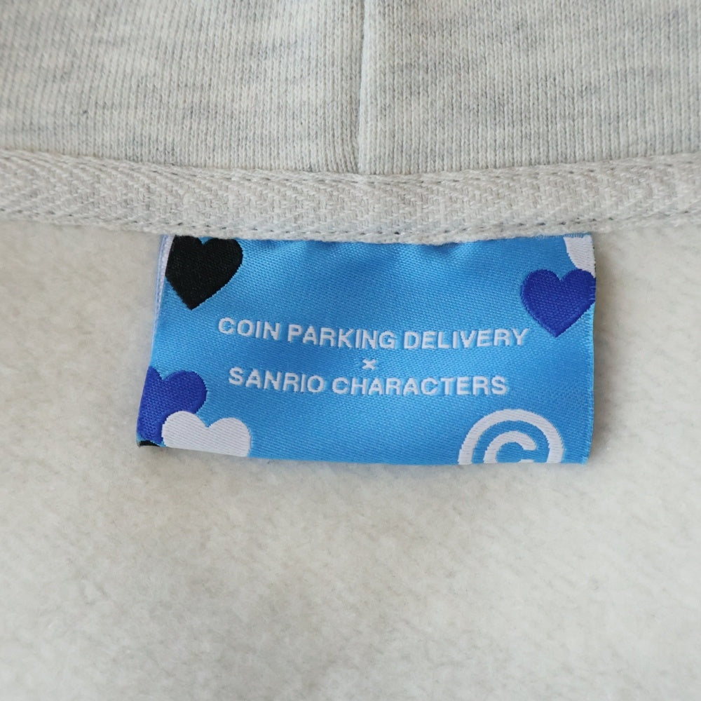 COIN PARKING DELIVERY(コインパーキングデリバリー) ×SANRIO CHARACTERS SWEAT ZIPUP HOODIE CPDSC-KT17 ×サンリオキャラクターズ スウェットジップアップパーカー グレー