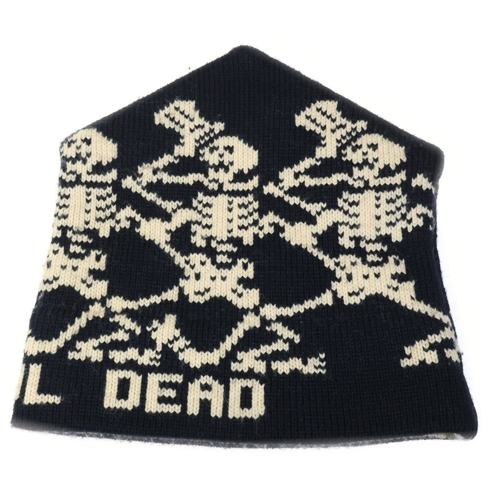 VINTAGE(ヴィンテージ) 90s GRATEFUL DEAD KNIT BEANIE USA製 グレイトフルデッド ニット帽 ビーニー ブラック/ホワイト