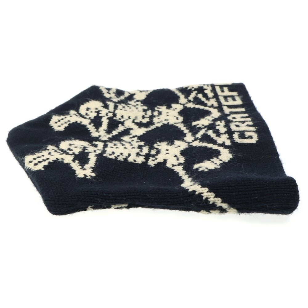 VINTAGE(ヴィンテージ) 90s GRATEFUL DEAD KNIT BEANIE USA製 グレイトフルデッド ニット帽 ビーニー ブラック/ホワイト